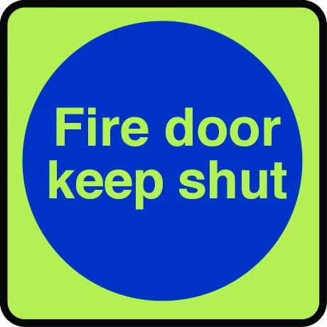 Fire Door Keep Shut Photoluminescent Sign