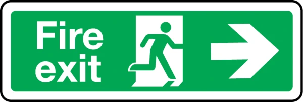 Fire Exit Arrow Right Sign