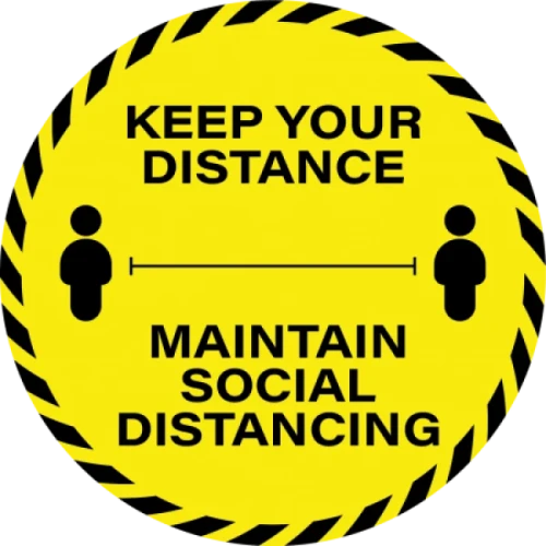 Social Distancing Floor Sticker 30cm Keep Your Distance (Box 10)